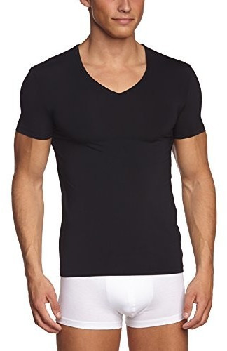 Hanro V-Shirt 1/2 Arm Micro Touch black (73108-001)