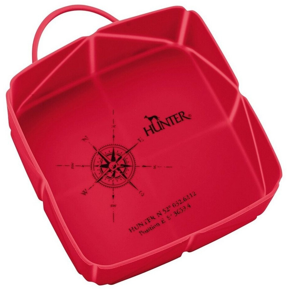 Hunter Silicon Foldable Travel Bowl List Red