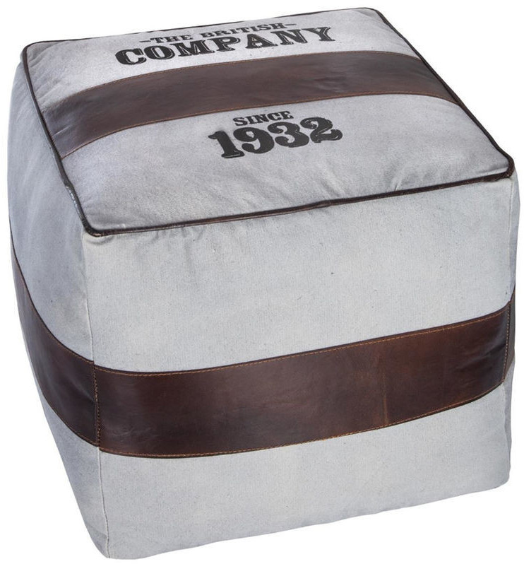Paris Prix Pouf « Rétro » 40 cm blanc