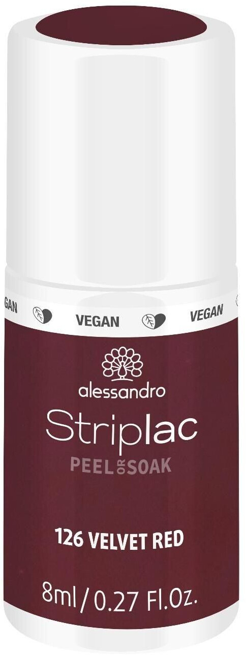 Alessandro Striplac Peel or Soak - 126 Velvet Red (8 ml)
