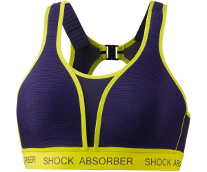 Shock Absorber Run Padded Sports Bra, Black/Silver at John Lewis & Partners