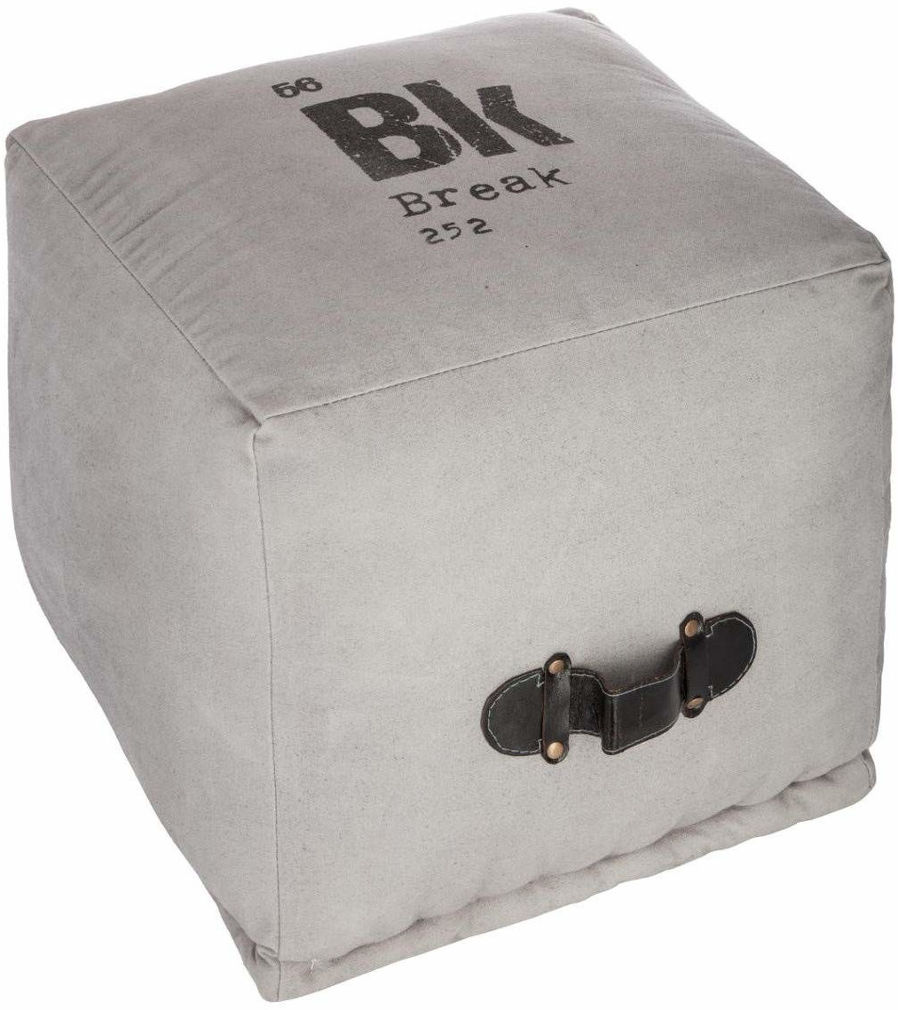 Paris Prix Pouf « White Factory » 40 cm