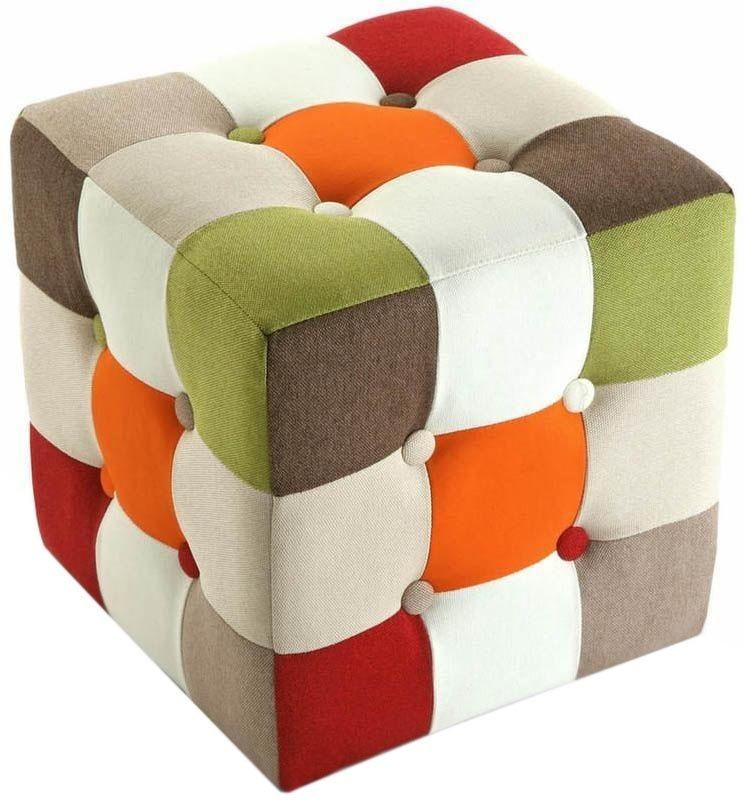 Versa Pouf carré Patchwork vitaminé