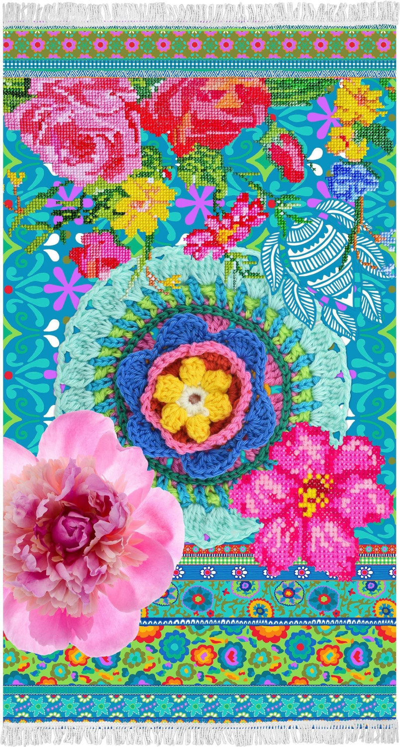 Happiness Beach Towel 100x180cm Multi