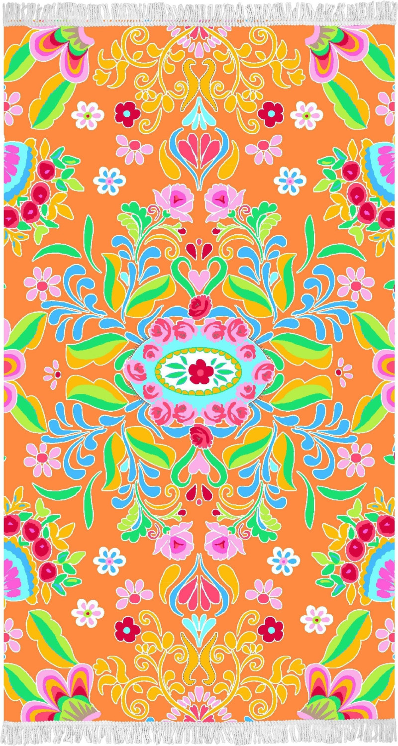 Happiness Beach Towel 100x180cm Orange