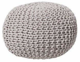 Beliani Pouf Conrad 40 x 25 cm gris clair