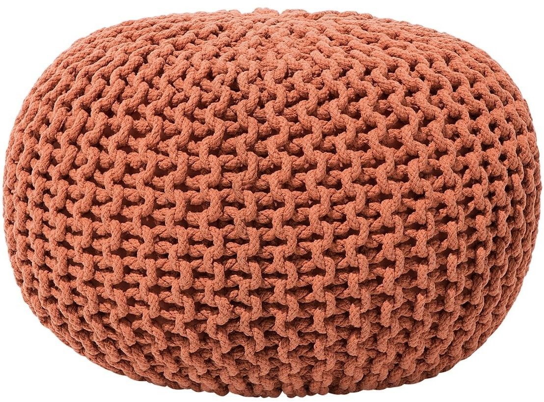 Beliani Pouf Conrad 40 x 25 cm marron rouille