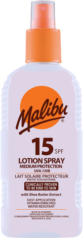 Malibu Lotion Spray SPF 15 (200ml)