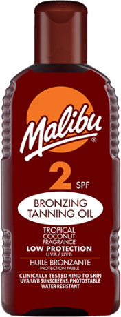 Malibu Bronzing Tanning Oil SPF 2 Tropical Coconut (200ml)