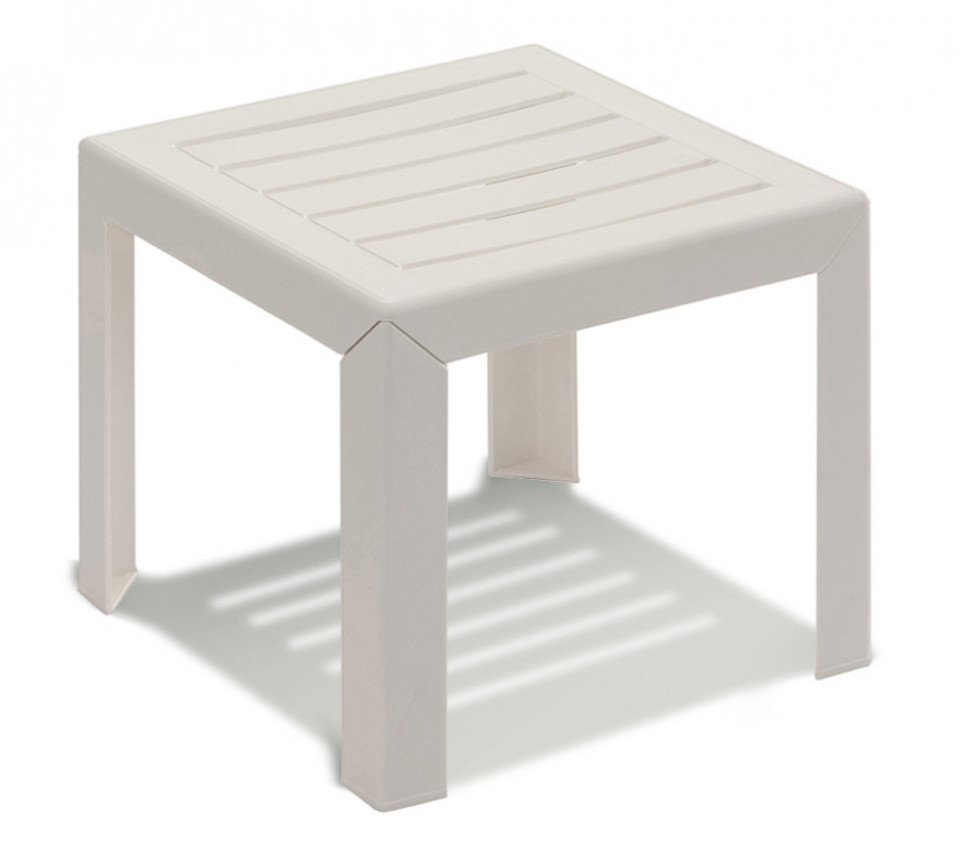 Grosfillex Table basse de jardin Miami blanc (53001004)