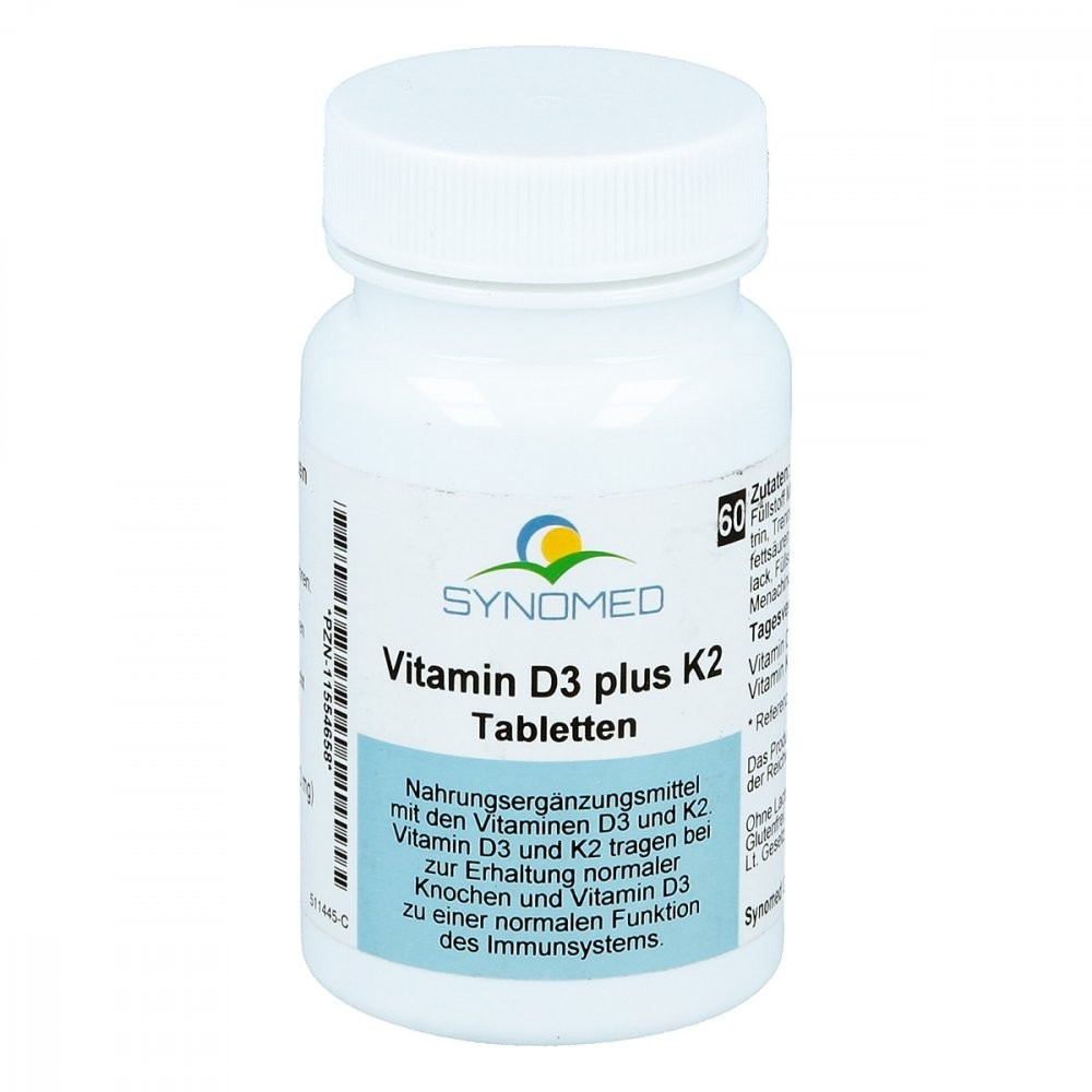 Synomed Vitamin D3 Plus K2 Tabletten 60 Stk Ab 11 74 € Preisvergleich Bei Idealo De