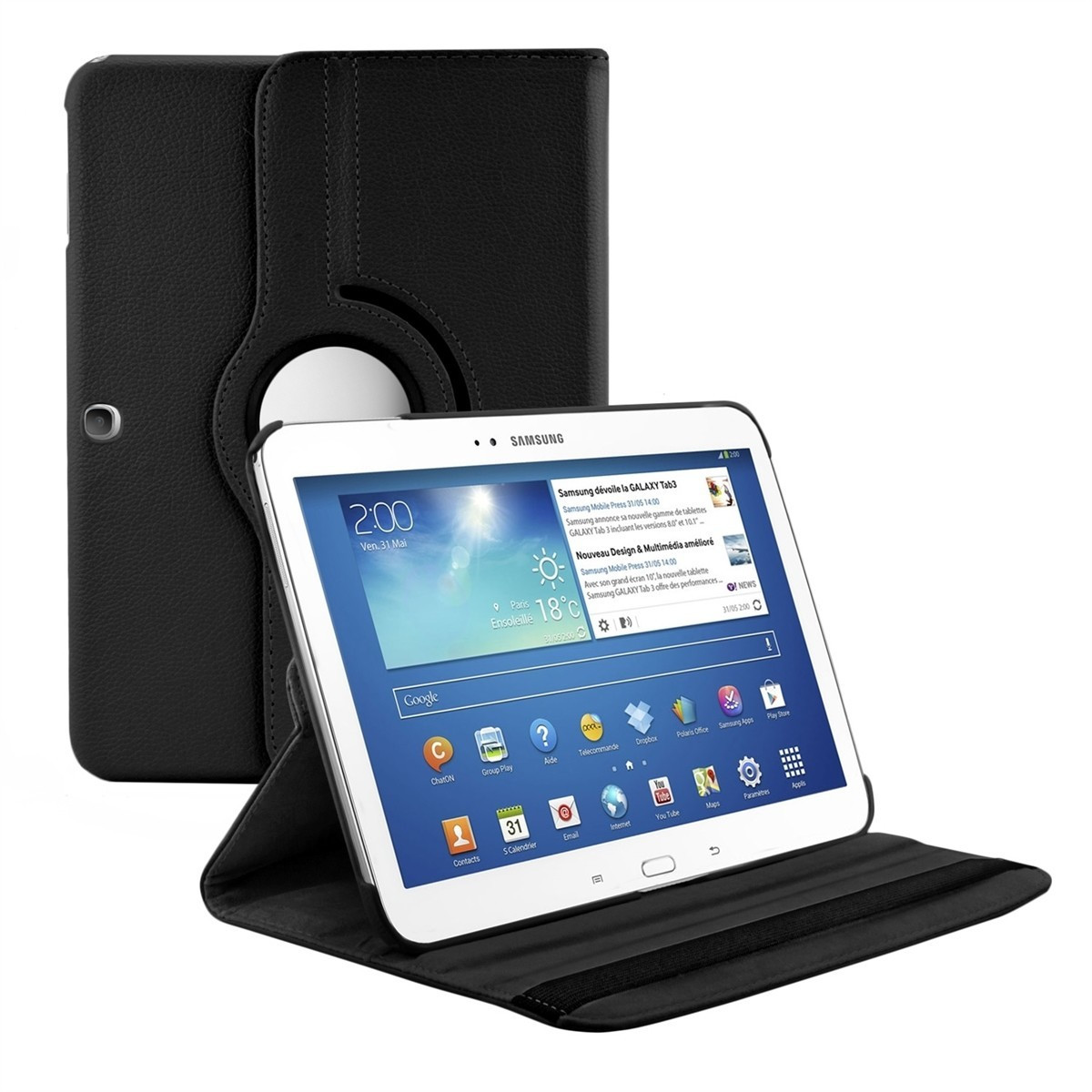 kwmobile Case Galaxy Tab 3 10.1 black (14618.01)