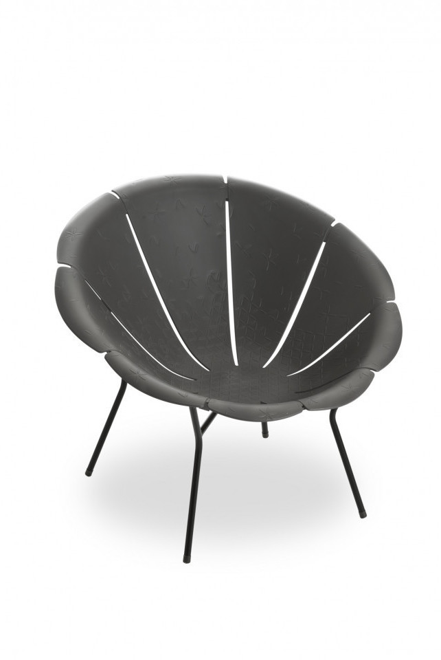 Grosfillex Fauteuil Yéyé 72' gris pavement (49178713)