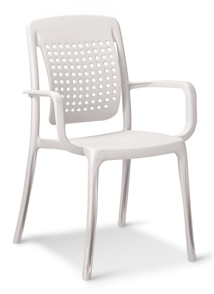 Grosfillex Fauteuil de jardin Factory blanc glacier (39900096)