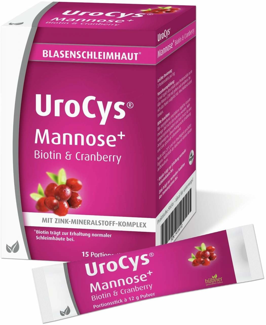 Hübner UroCys Mannose+ Biotin & Cranberry Sticks (15 Stk.) ab 13,39 €