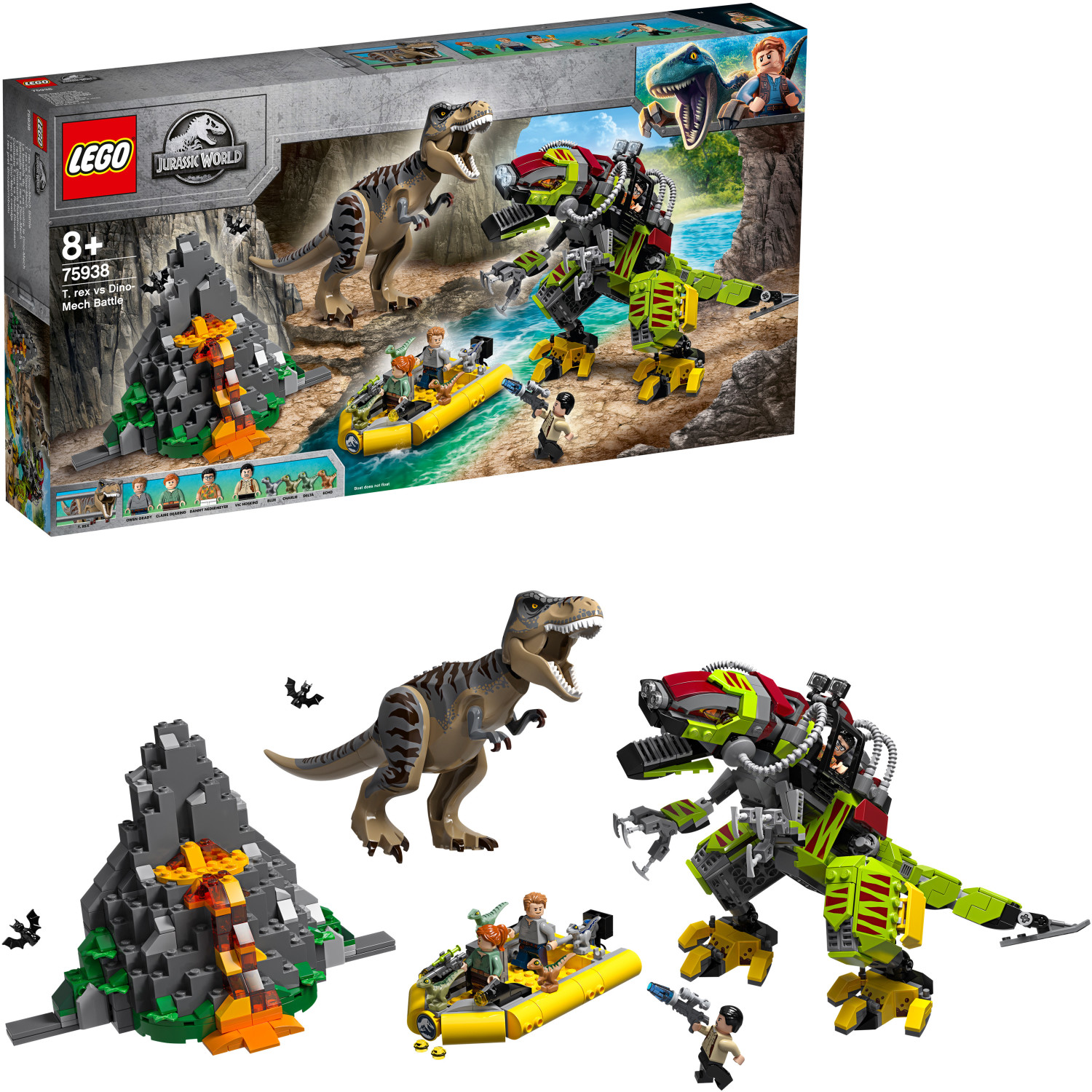 Lego 75938 jurassic world - la bataille du t-rex contre le dino