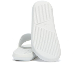 Lacoste best sale slides white