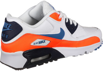 Nike Air Max 90 Leather GS white/photo blue/total orange