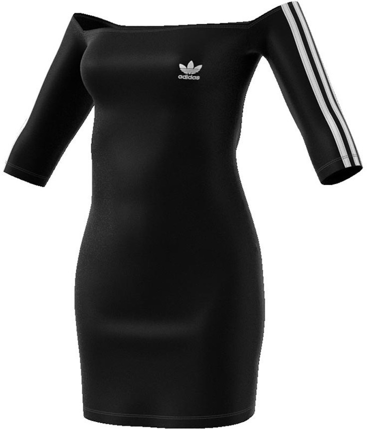 Adidas Off-The-Shoulder Dress black