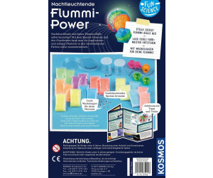 KOSMOS 654108 Fun Science Nachtleuchtende Flummi-Power Experimentierset 9 Farben 
