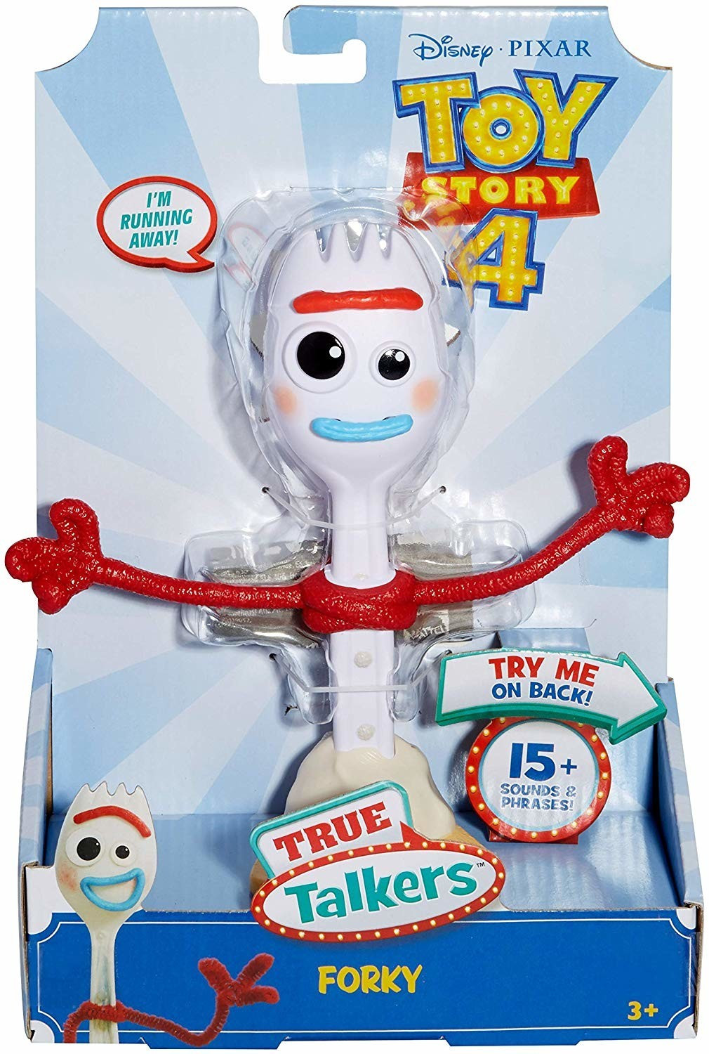 Disney Pixar Toy Story 4 Talking Forky changes expression and