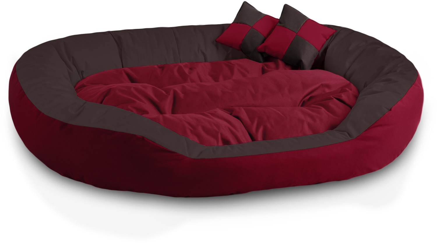 BedDog 4in1 Dog Bed SABA XXL Sultan Red Brown