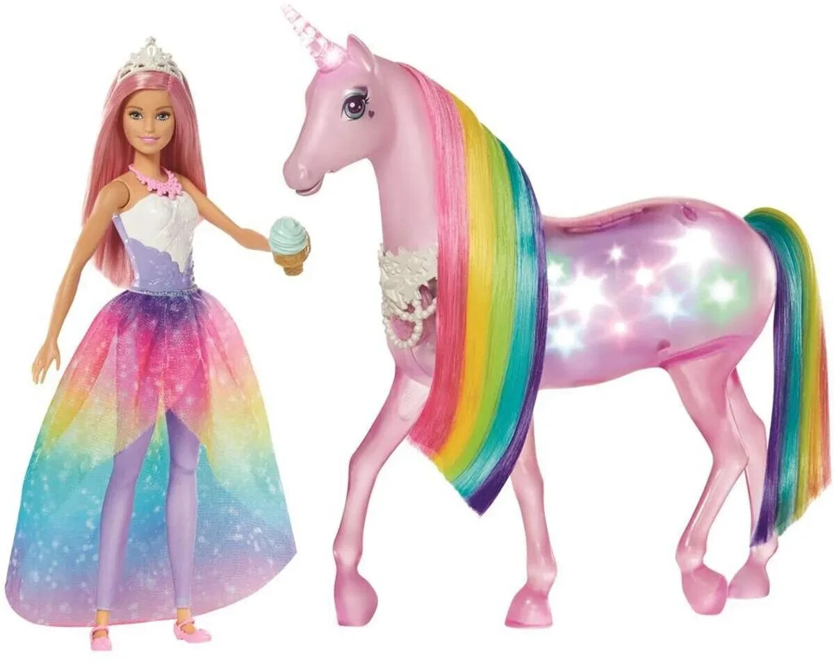 Barbie Dreamtopia Playset - Unicorno Magico Con Barbie Royal Inclusa MATTEL - GTG01