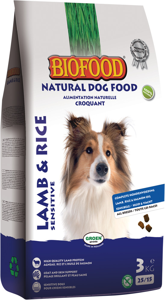 BIOFOOD Agneau et riz chiens sensibles (12,5 kg)