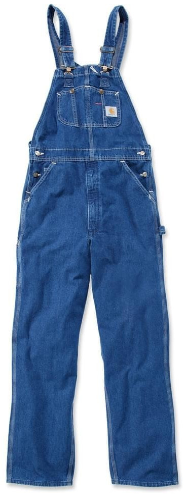 Carhartt Washed Denim Bib Overall (R07DST) darkstone