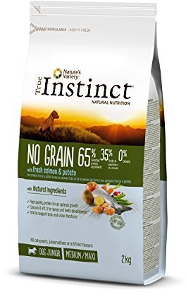 True Instinct No Grain saumon frais et pomme de terre Medium/Maxi Junior (2 kg)