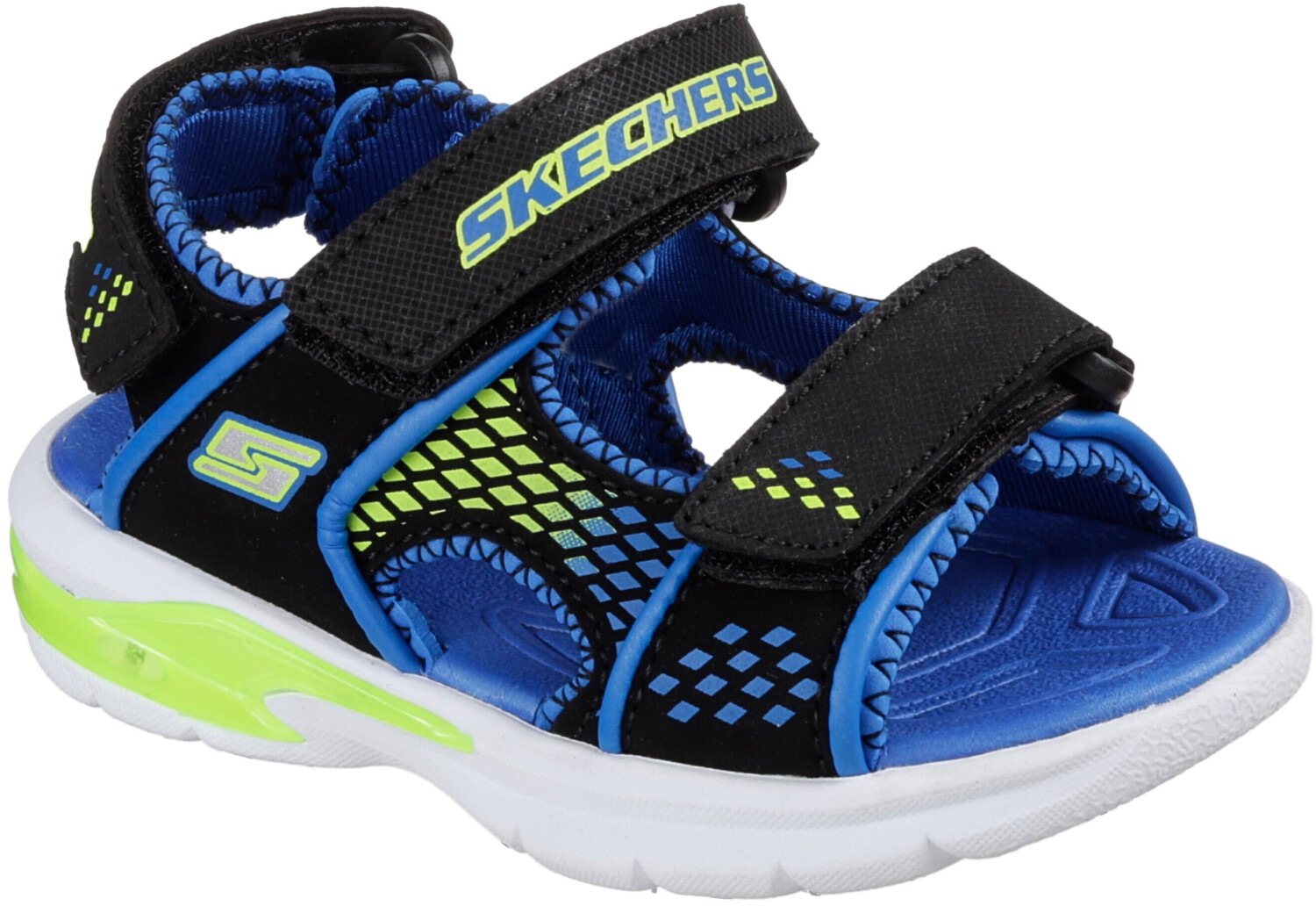 Skechers E II (90558N) black/blue/lime