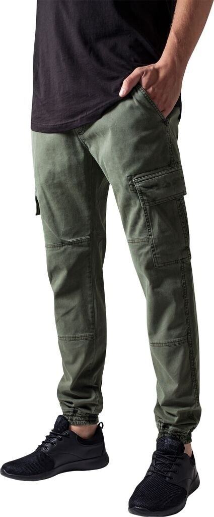 Urban Classics Washed Cargo Twill Jogging Pants olive