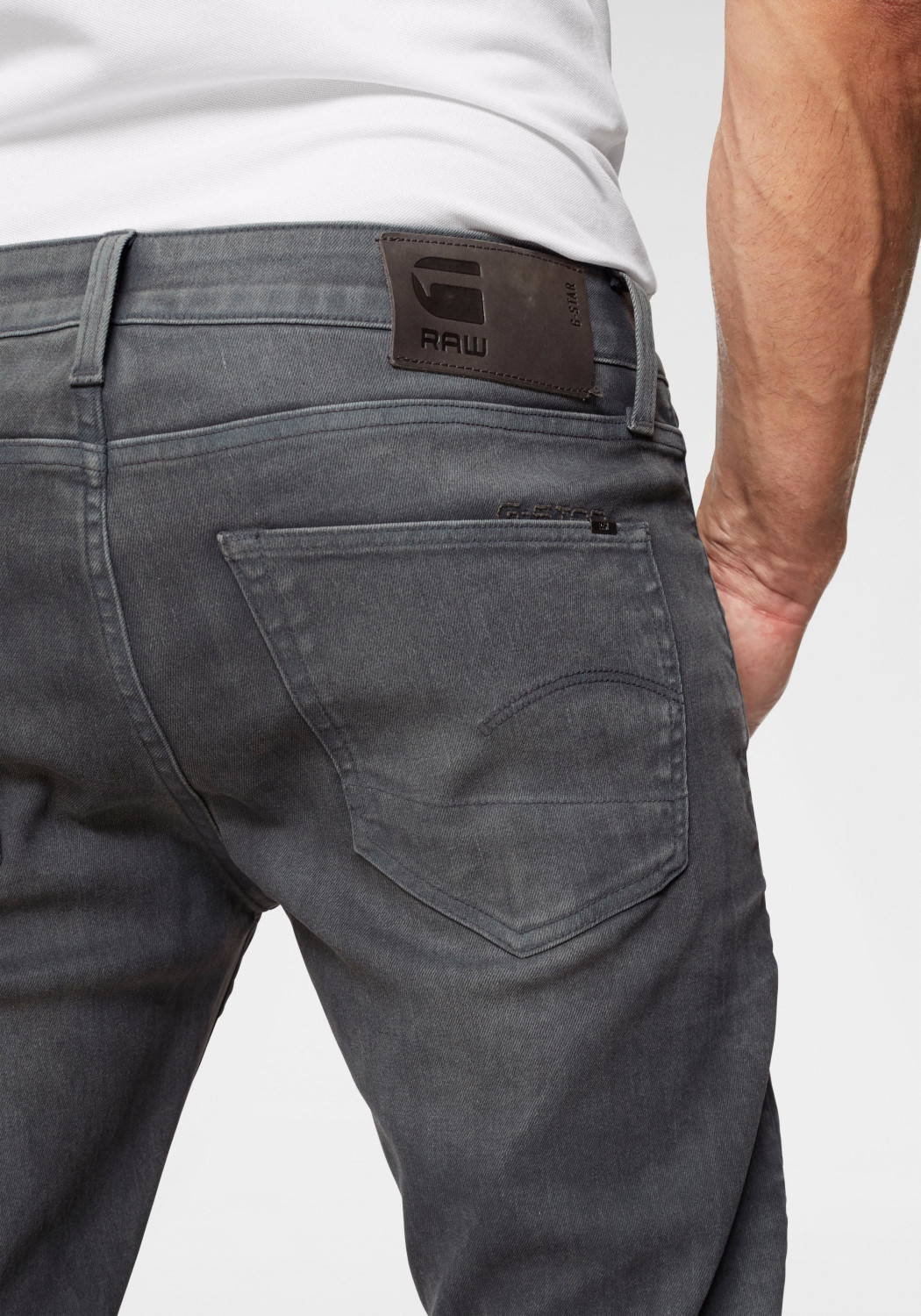 Buy G Star 3301 Slim Jeans dark aged cobler grey from 59.44