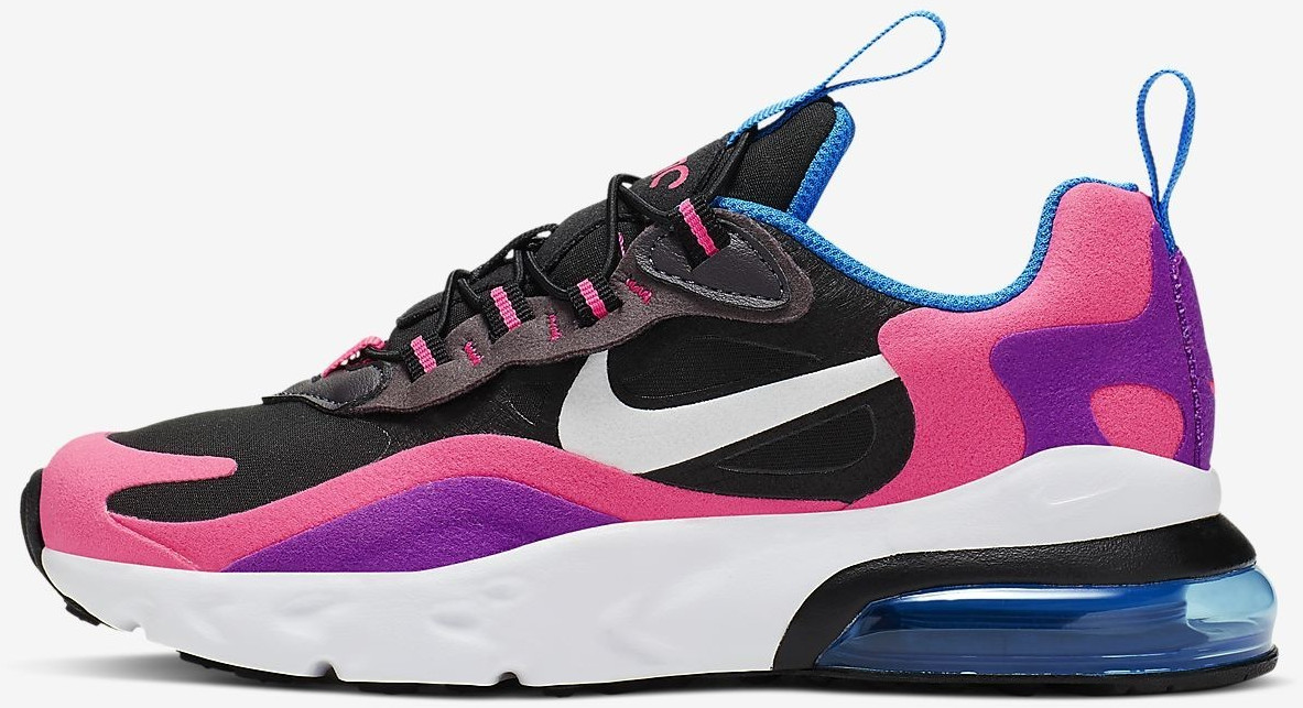 Buy Nike Air Max 270 React Kids Blackhyper Pinkvivid Purplewhite