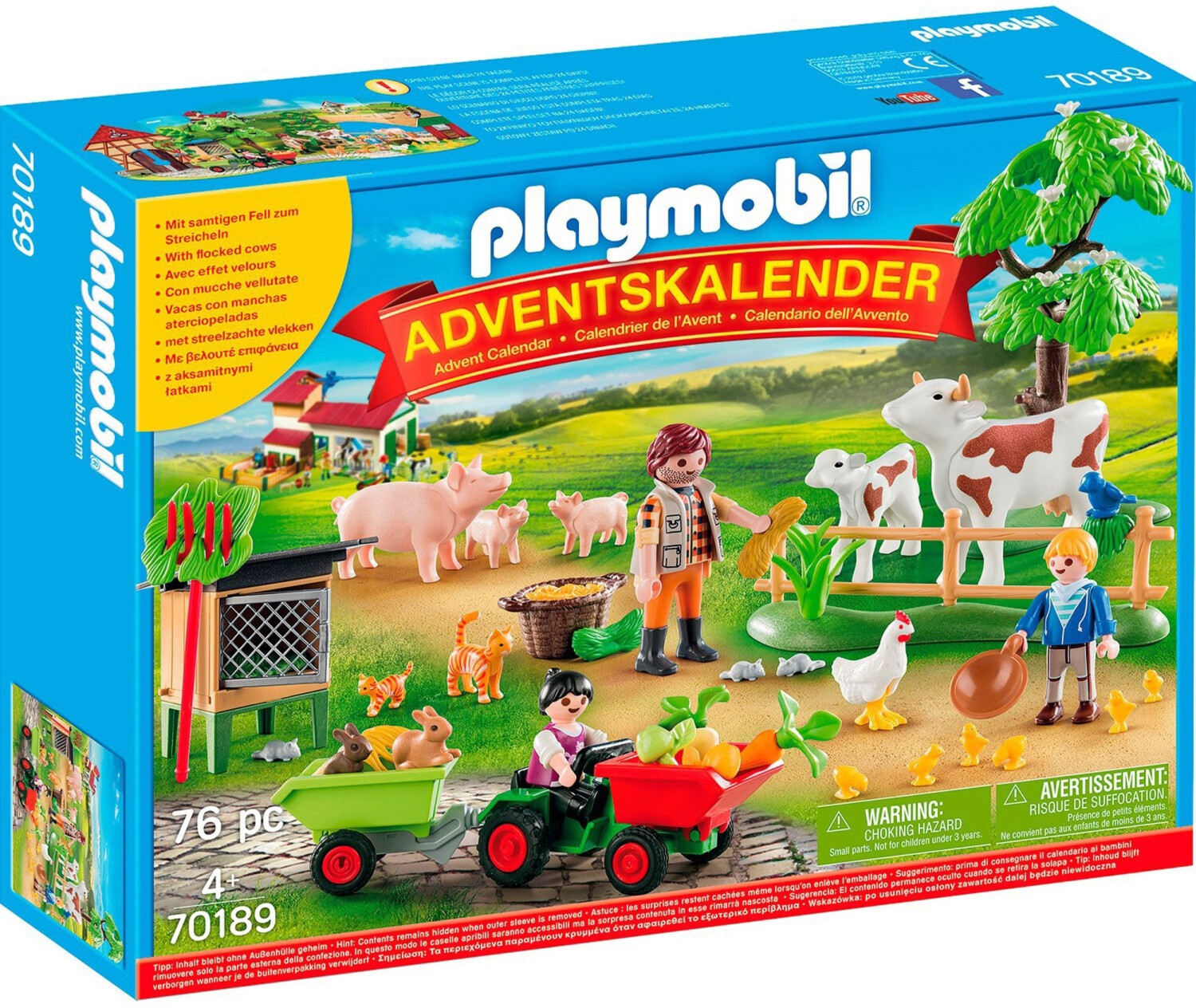 Playmobil Calendrier de l'Avent Animaux de la ferme (70189 ) au