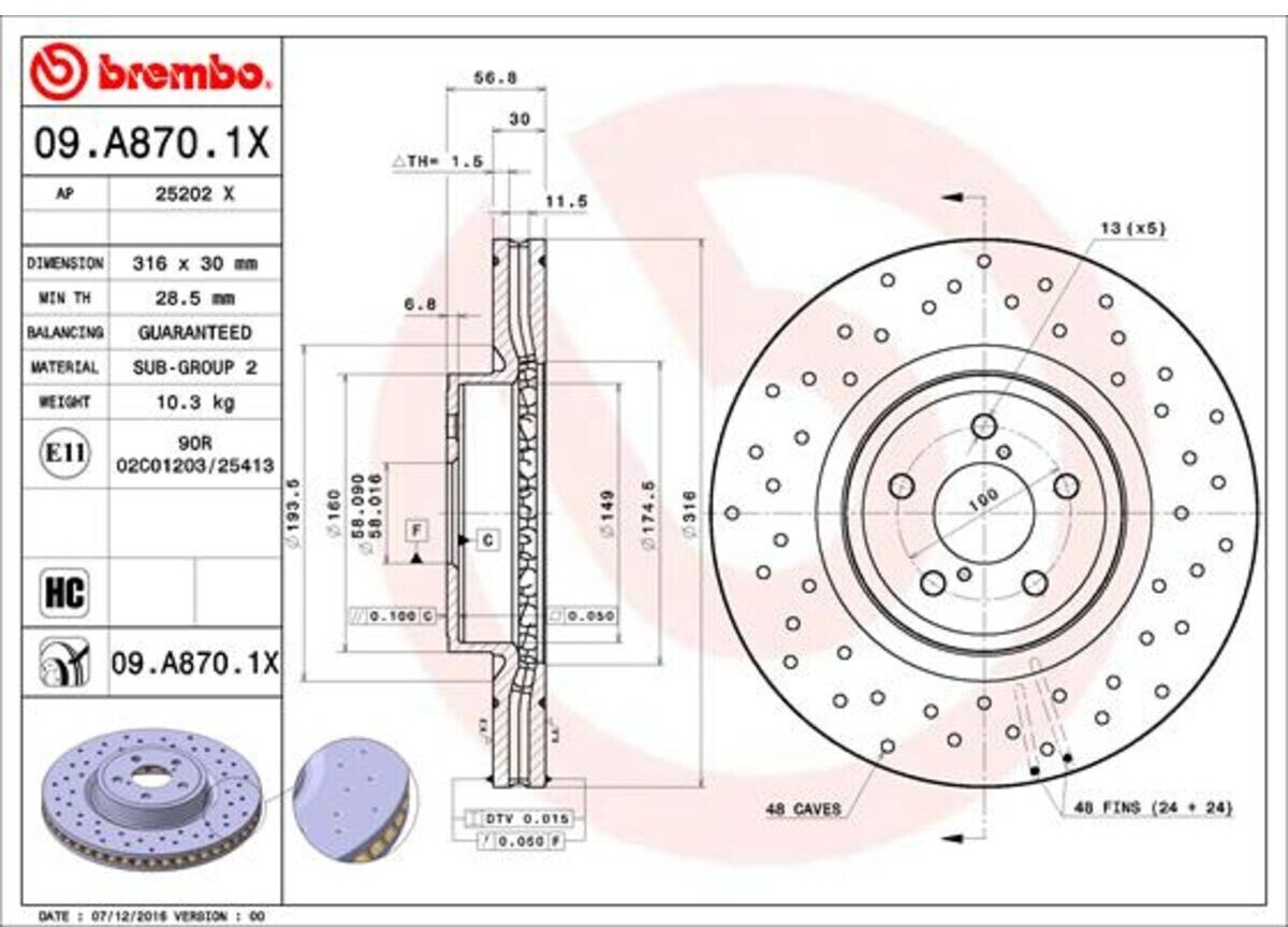 Brembo 09.A870.1X