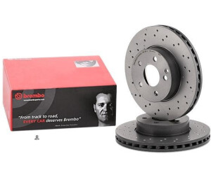 2 x BREMBO Bremsscheibe VA für Mercedes C-Klasse W204 S204 C204-09.A613.51