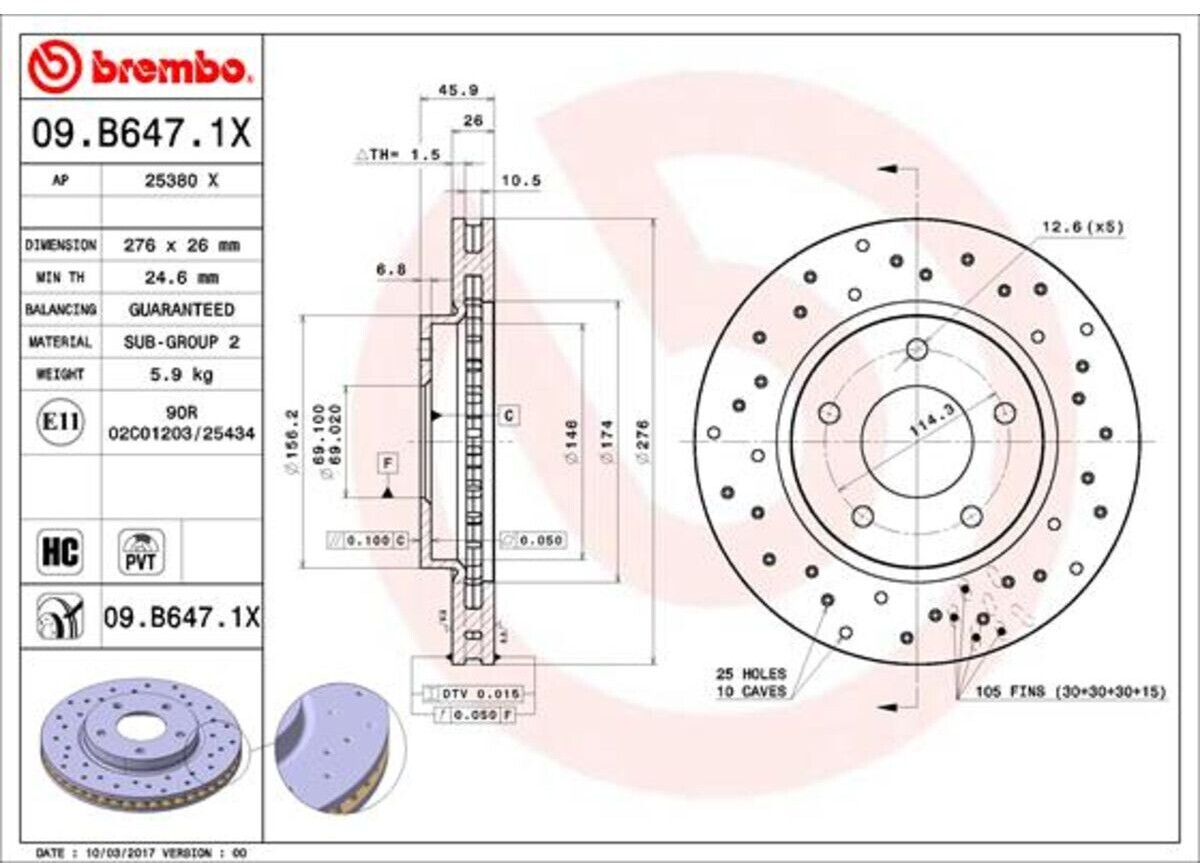 Brembo 09.B647.1X