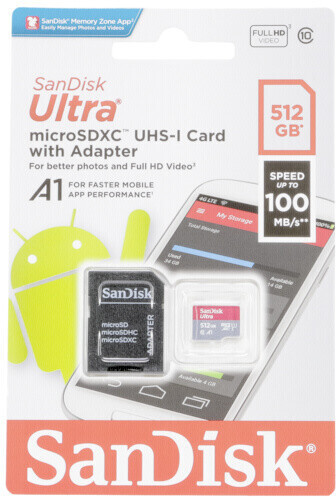  SanDisk - Carte mémoire microSDXC UHS-I 512 Go Edition