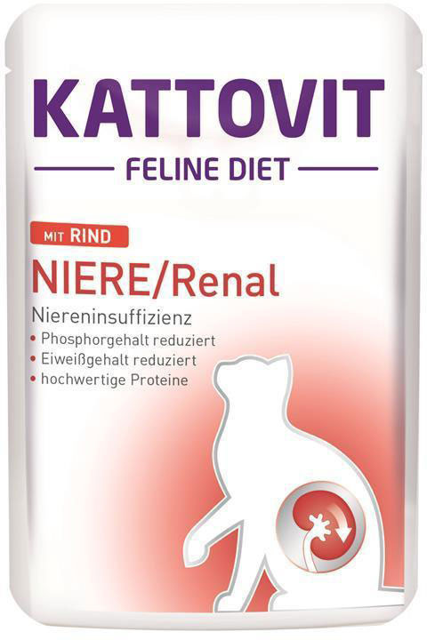 Kattovit Feline Diet Niere/Renal mit Rind 85g ab 0,76