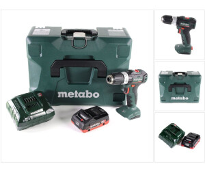 Metabo 602317540 602317540-Taladro percutor a bateria 18V 3X 2,0 Ah Li-Ion SB 18 L-portabrocas 13 mm con maletín 
