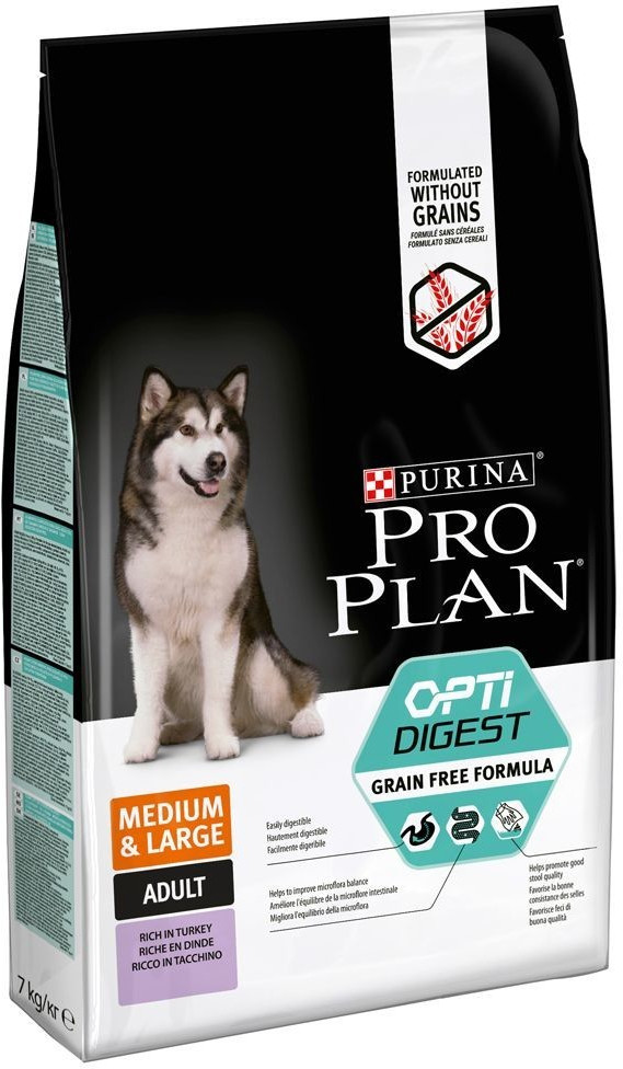 Purina Pro Plan OptiDigest Grain Free Medium & Large Adult Sensitive digestion dinde (7 kg)