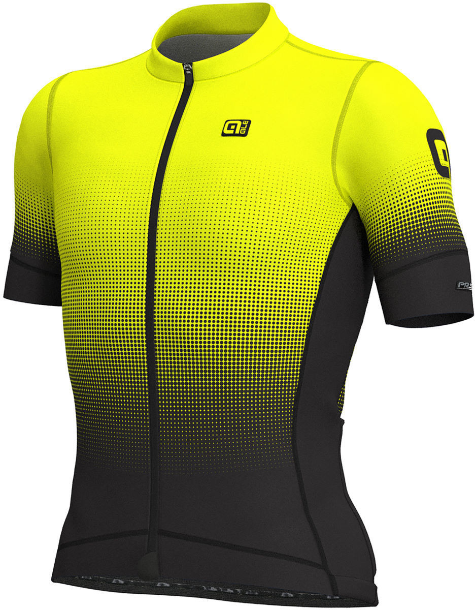 Alé Cycling Dots Men Jersey black-fluro yellow