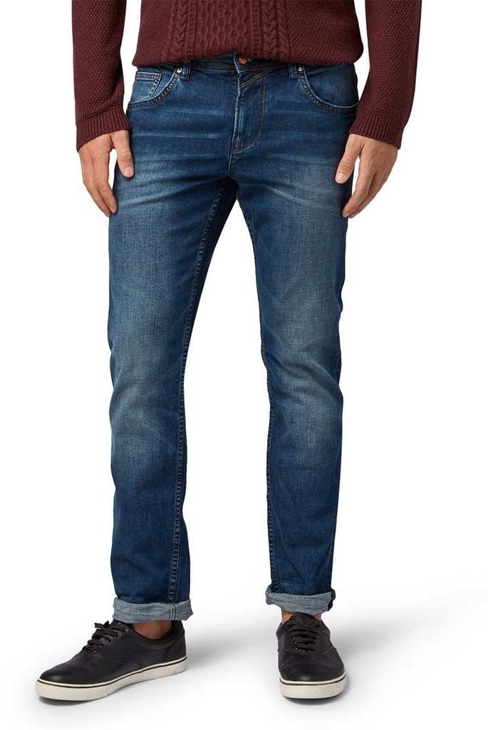 tom tailor aedan slim jeans mid stone wash denim 1008286 10281