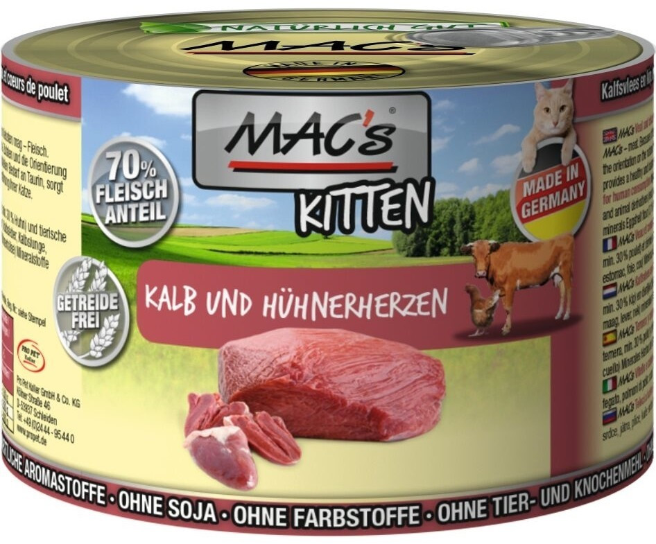 MAC's Kitten Veal & Chickens' Hearts 200g