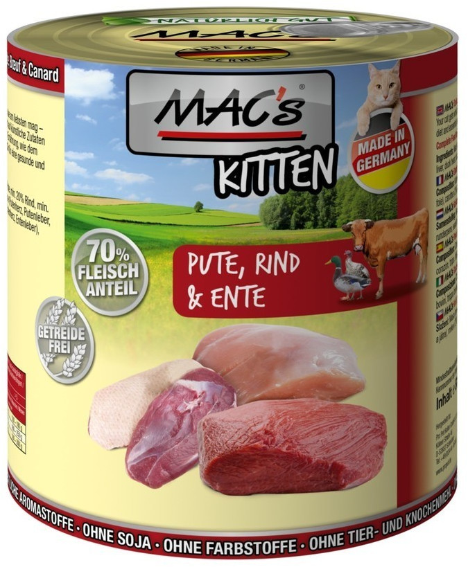 MAC's Kitten Veal & Chickens' Hearts 800g