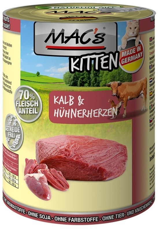 MAC's Kitten Veal & Chickens' Hearts 400g