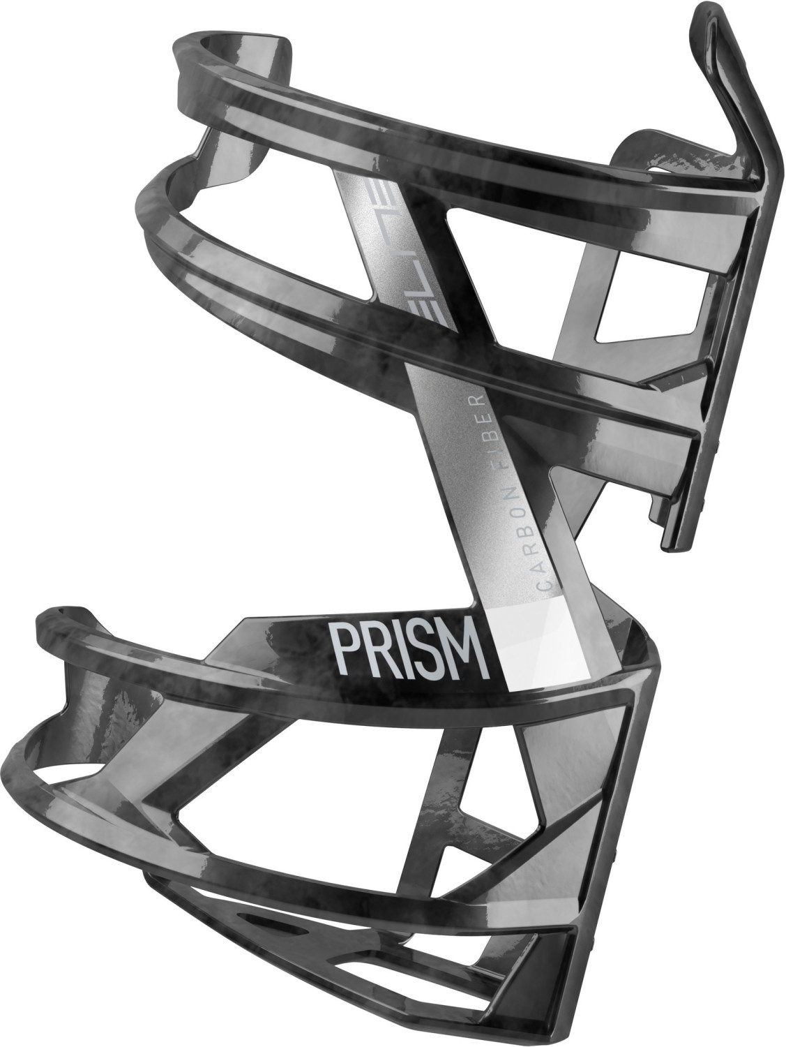 Elite Prism Bottle Holder left Carbon black-white