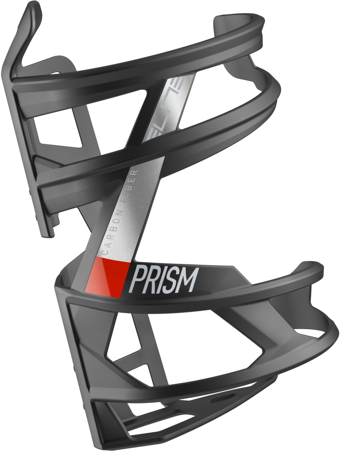 Elite Prism Bottle Holder right Carbon black matt-red