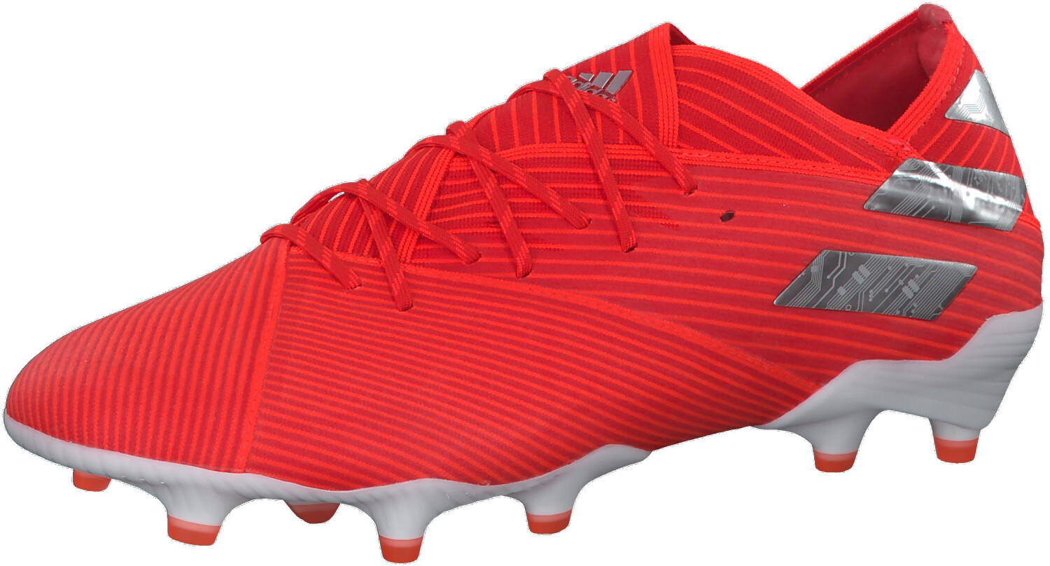 adidas Nemeziz 19.1 FG - Active Red/Silver/Solar Red - Firm Ground - Mens Soccer Cleats